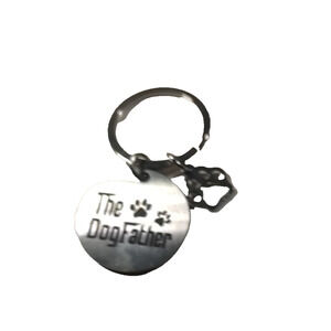 The Dog Father Silver Tone Keychain Gift